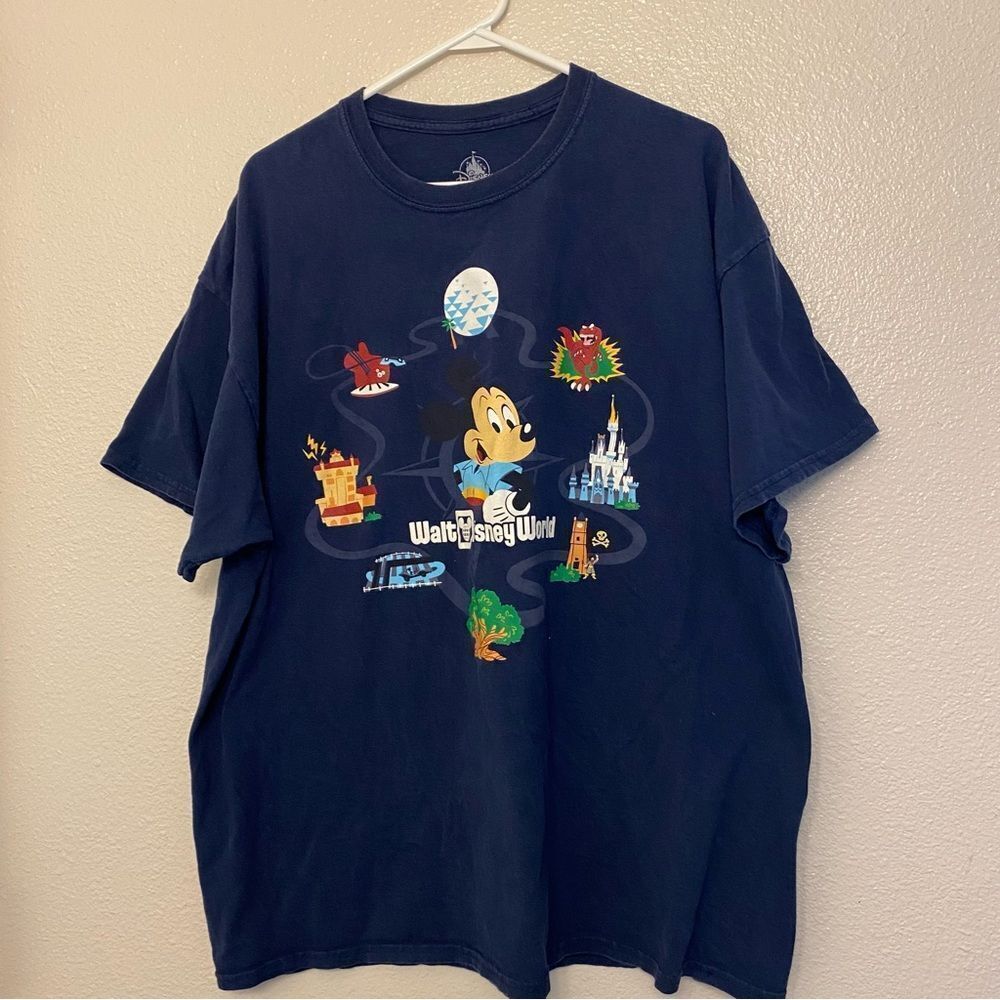 Disney Parks Walt Disney World navy blue mickey Compass T-Shirt plus size XXL